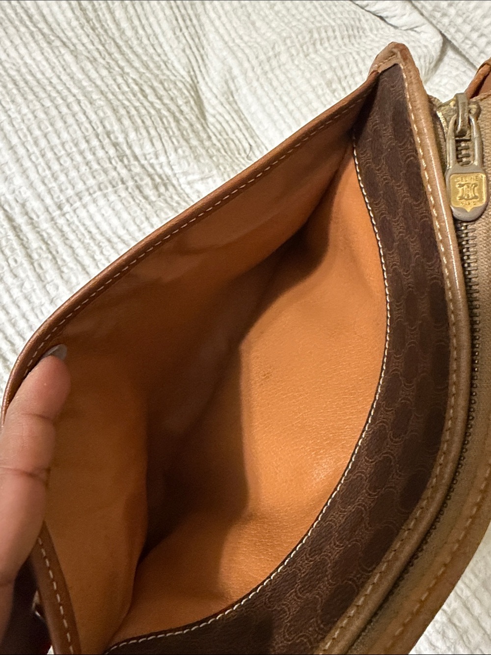 Celine Brown and Tan Monogram Toiletry Pouch ( final sale) - Picture 5 of 6